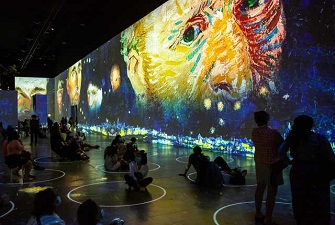 創意展廳，梵高畫展，梵高展臺